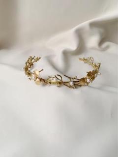 値下げ　水晶クラウン U.couture 結婚式ヘアアクセサリー ウェディング u.couture 小枝クラウン ブライダルアクセサリー 結婚式 - メルカリ