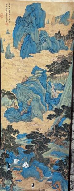 掛け軸　桃園仙境図 謝陽画 掛け軸 桃園仙境図 謝陽画 - メルカリ
