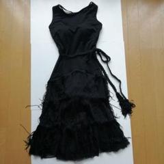 値下げ【社交ダンス】Chacottチャコット　黒ラテンドレス　フリンジワンピース
