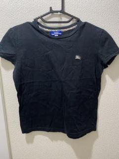 バーバリーブルーレーベル　Tシャツ　ノバチェック　フレンチ袖　ホースロゴ　綿　M バーバリーブルーレーベル Tシャツ ノバチェック フレンチ袖