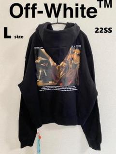 【新品】OFF-WHITE Caravaggio ロゴ パーカー フーディー L