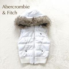 アバクロンビーアンドフィッチ　ホワイト キルティングダウンベスト　新品未使用 2025年最新】Abercrombie&Fitch カラー：ホワイト系 ダウン
