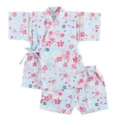 【90cm】甚平 女の子 波紋桜 甚平スーツ キッズ 女児 \新品未使用/