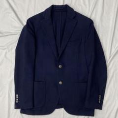 LARDINI ウール100 ネイビー ジャケット メタルボタン 46 LARDINI ラルディーニ ショールカラー メタルボタン ダブル
