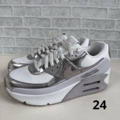 24.0】NIKE ナイキ エア マックス 90 LV8 厚底 新品 シルバー 23.5】NIKE ナイキ エア マックス 90 LV8 厚底 新品 シルバー