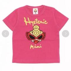 ヒスミニ　MINI FACE＆LOGO刺繍入り半袖Tシャツ