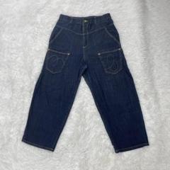 mercibeaucoup　うしろまえワイドデニムパンツ　シンチバック　Lサイズ
