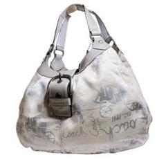 COACH トートバッグ 肩掛け グレー 裏地パープル 15209 ソーホー