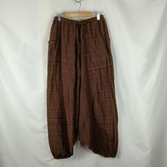Made in Tailand　タイ　サルエルパンツ　ブラウン　茶色　B3375