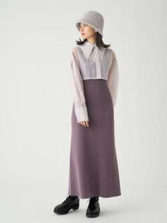 snidel 新品未使用タグ付き クロップシャツレイヤードニットワンピース