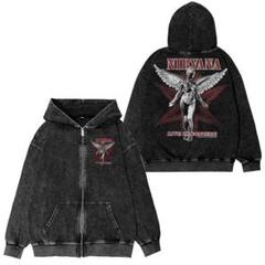 ニルヴァーナ ジップアップパーカー ヴィンテージ加工 両面