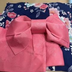 CLOSSIしまむら 花柄リボン付き浴衣 135-145cm 2点セット