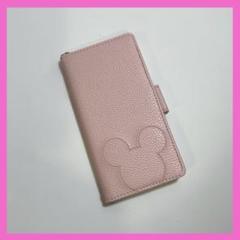 ⚠️訳アリ　Xperiaエクスペリア手帳型ケースカバーミッキーピンク可愛い