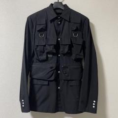 PRADA ミリタリージャケット Tg.48 ダークグレー