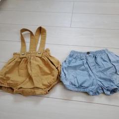 サスペンダー付きショートパンツセット