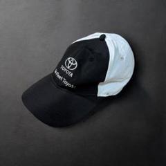 TOYOTA トヨタ 企業ロゴ キャップ ブラック ホワイト 古着
