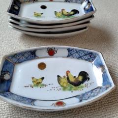 角皿　鳥　千鳥　染付　赤絵　変形皿　古伊万里　銘 角皿 鳥 千鳥 染付 赤絵 変形皿 古伊万里 銘 - メルカリ