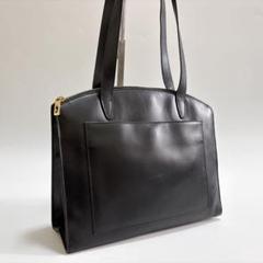 GUCCI オールレザー ゴールド金具 ショルダー トートバッグ 黒 m231