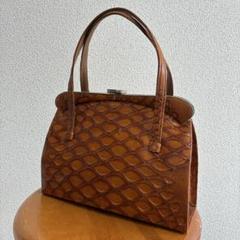 希少品 pangolin skin 穿山甲 センザンコウ　がま口　ハンドバッグ 希少品 pangolin skin 穿山甲 センザンコウ がま口 ハンドバッグ