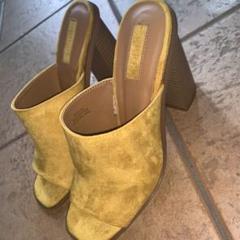 FOREVER21 フェイクスエードミュール イエロー