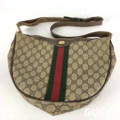 未使用　グッチ　ヴィンテージ　パーティバッグ 60'S Hard to Find GUCCI Vintage Beige Canvas Web Stripes