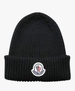 MONCLER 黒 ニット帽 値下げ可能 - メルカリ