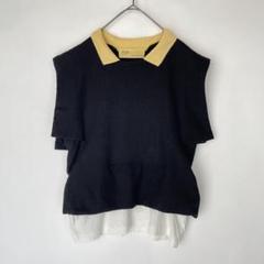 TOGA PULLA チェック柄ネイビーセーター　ヴィンテージ TOGA PULLA チェック柄ネイビーセーター ヴィンテージ