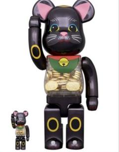 BE@RBRICK 招き猫 小判 千万両 黒メッキ 100％ & 400％のサムネイル