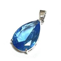 ネックレス　アンティーク　ヴィンテージ　色石　遺品整理　断捨離　ブルートパーズ？