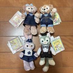 【新品未使用】ディズニー ダッフィー デニム ぬいぐるみバッジ