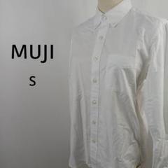 MUJI　長袖　オーバーサイズシャツ　S　ホワイト　コットン100％
