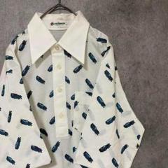 70s vintage 半袖　柄シャツ　メンズ　L 古着　個性派