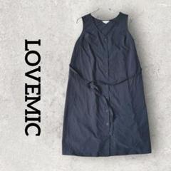 LOVEMIC ラブミック ロングワンピース マタニティウェア (L) ネイビー
