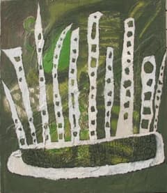 尼崎～西宮～伊丹,前衛美術,西口典子「想」10号油彩,マチエルのセンスも必見 尼崎～西宮～伊丹,前衛美術,西口典子「想」10号油彩,マチエルの