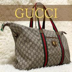 GUCCI GGプラス シェリーライン トートバッグ 肩掛け 大容量 レザー ネット限定】GUCCI グッチ GGプラス シェリーライントートバッグ