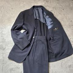 未使用級 pierre cardinダークブルースーツ ウール素材 シングル