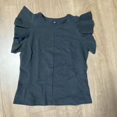 フリル袖 ブラック Tシャツ