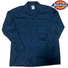 最終価格美品　dickies ディッキーズ　長袖ワークシャツ　サイズL ブラックのサムネイル