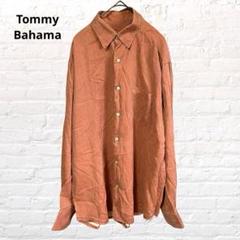 Tommy Bahama トミーバハマ♡シルク混 長袖シャツ カットソー S古着