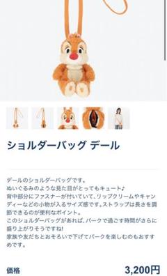 ショルダーバッグ　デール　ポシェット　ぬいぐるみ　ディズニー