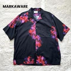【18％OFF】 美品】MARKAWARE マーカウェア オープンカラーシャツ 半袖 花柄 トップス