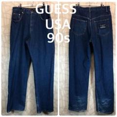 ゲス　GUESS 90s ストレートデニム ダークブルー USA品　 R