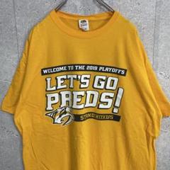 フルーツオブザルーム　ナッシュビルプレデターズ　チームロゴ　企業ロゴTシャツXL