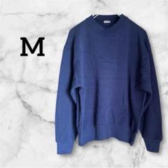 ネイビー 【M】 スウェット トレーナー カジュアル 長袖 シンプル