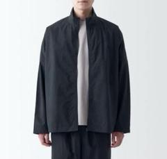 muji labo 汚れが落ちやすいノーカラージャケット M 黒 ムジラボ