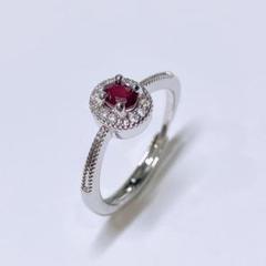 天然石☆宝石ルビー♡贅沢6pcs♡純銀製リング