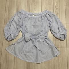 【スナイデル】リボンストライプトップス