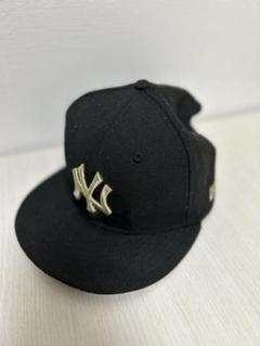 NEWERA ニューエラ　ストレートキャップ　帽子　黒金