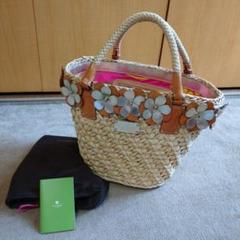 ケイトスペード　かごバッグ　フラワー 大人気/フラワー巾着 【Kate Spade】ケイトスペード かごバッグ