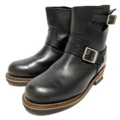 黒 レザー エンジニアブーツ　ペコスブーツ Schott N.Y.C ショット ペコスブーツ メンズ ウエリントンブーツ